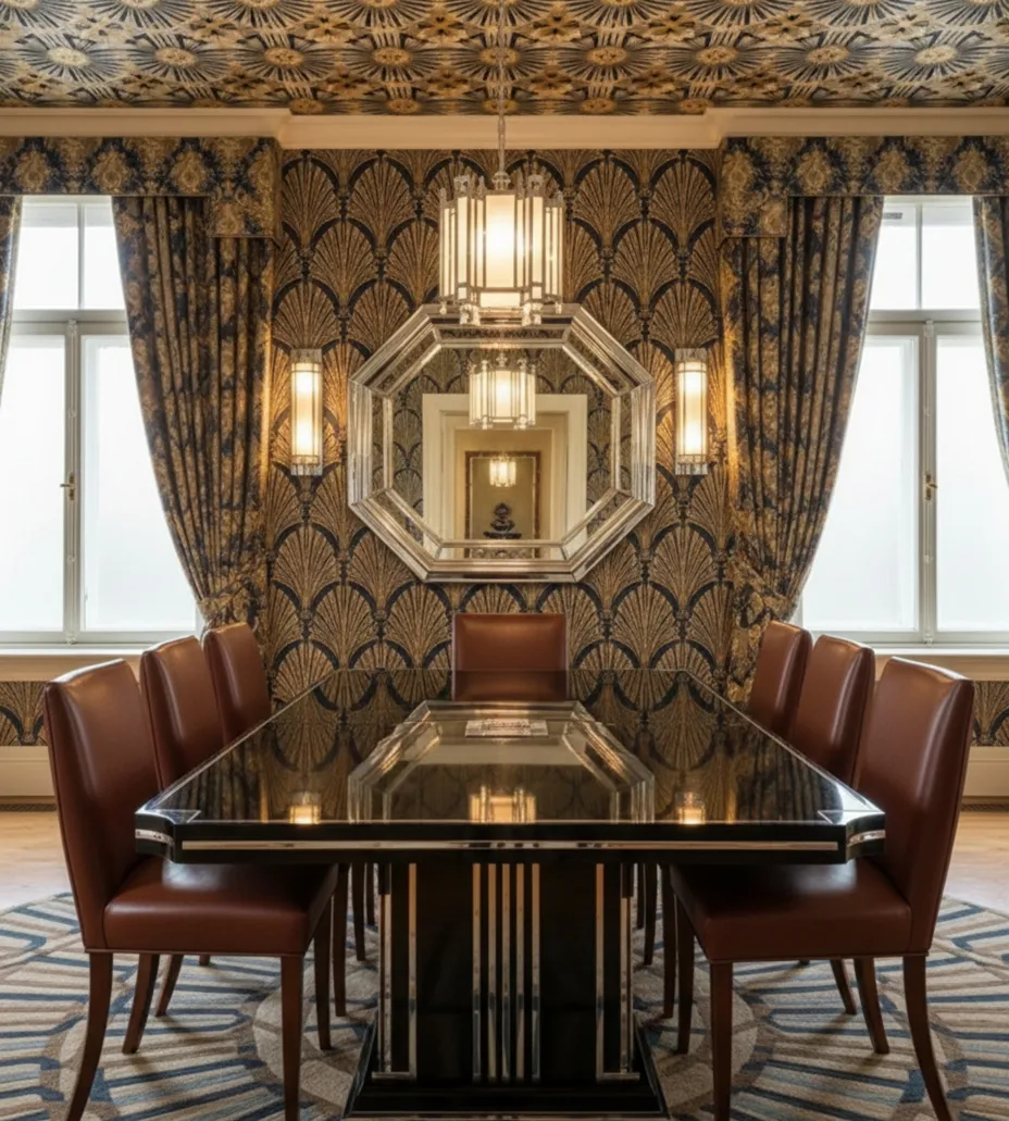 スタイリッシュな環境で復元用の古い椅子8脚。