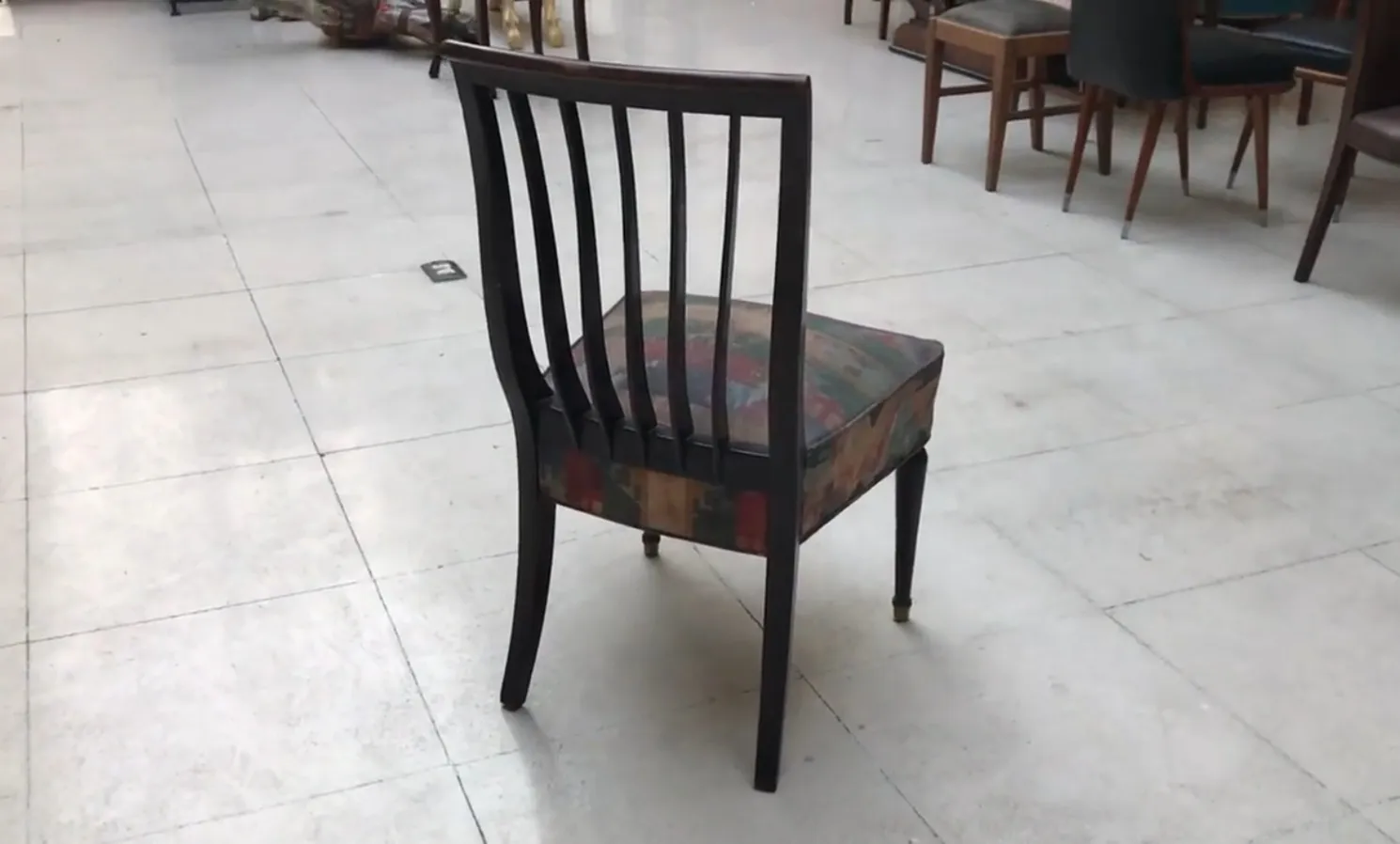 8 vintage chairs in a cozy environment, suitable for restoration