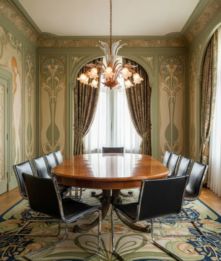 sedie antiche da restaurare in una sala da pranzo elegante