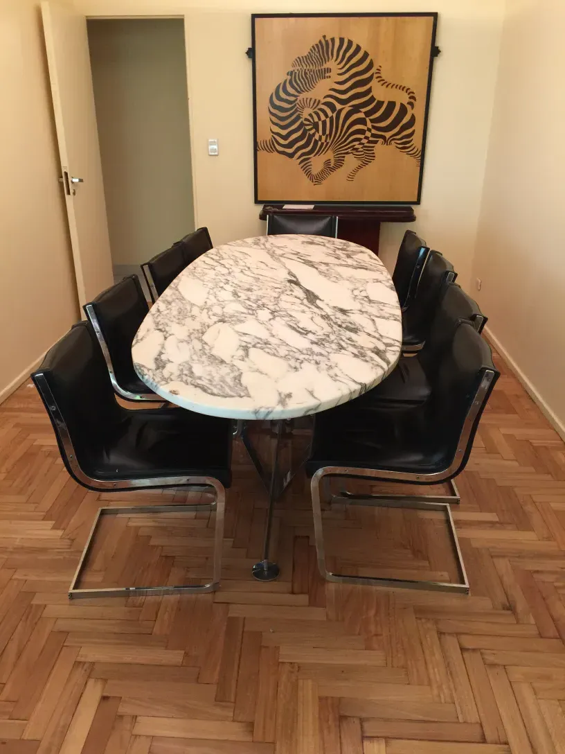 Set of 10 antique chairs to restore in a contemporary setting