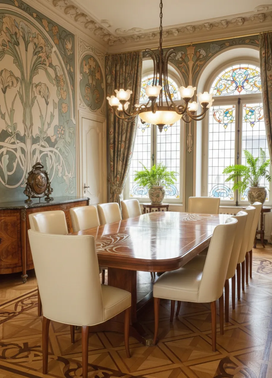 Collezione di 10 sedie antiche da restaurare in ambiente decorativo.