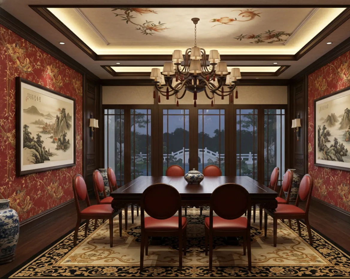 Sala da pranzo elegante con 12 sedie antiche pronte da restaurare