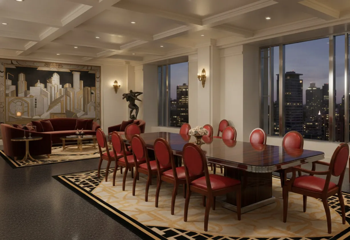 Ambiente elegante con 12 sillas antiguas para restaurar