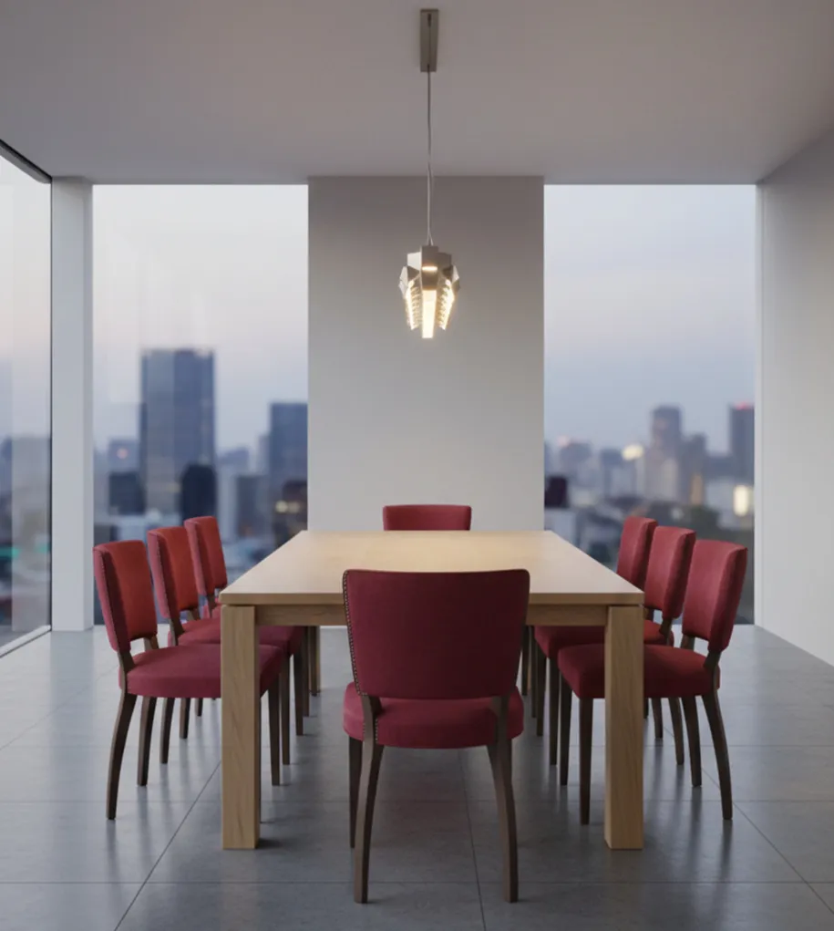 Set di 10 sedie antiche da restaurare in un ambiente elegante.