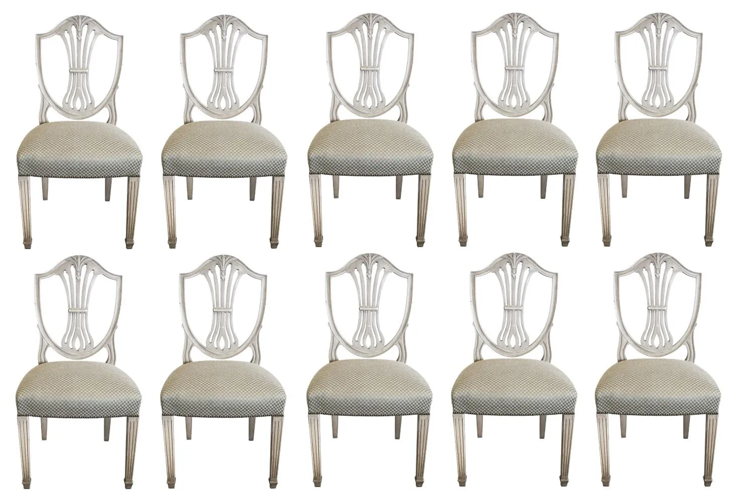 Década con 10 sillas antiguas, restaurar en estilo art deco