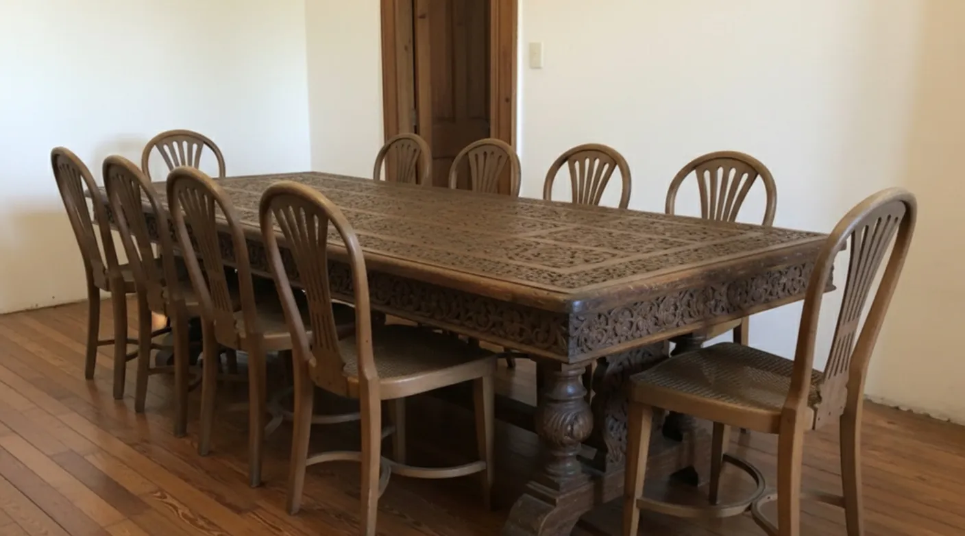 12 cadeiras thonet antigas para restaurar, ambiente simples.