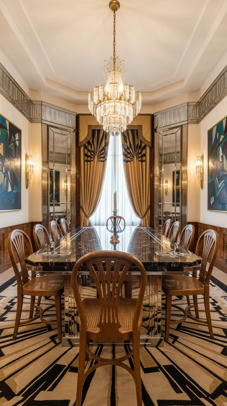 several antique thonet chairs with classic design in the room