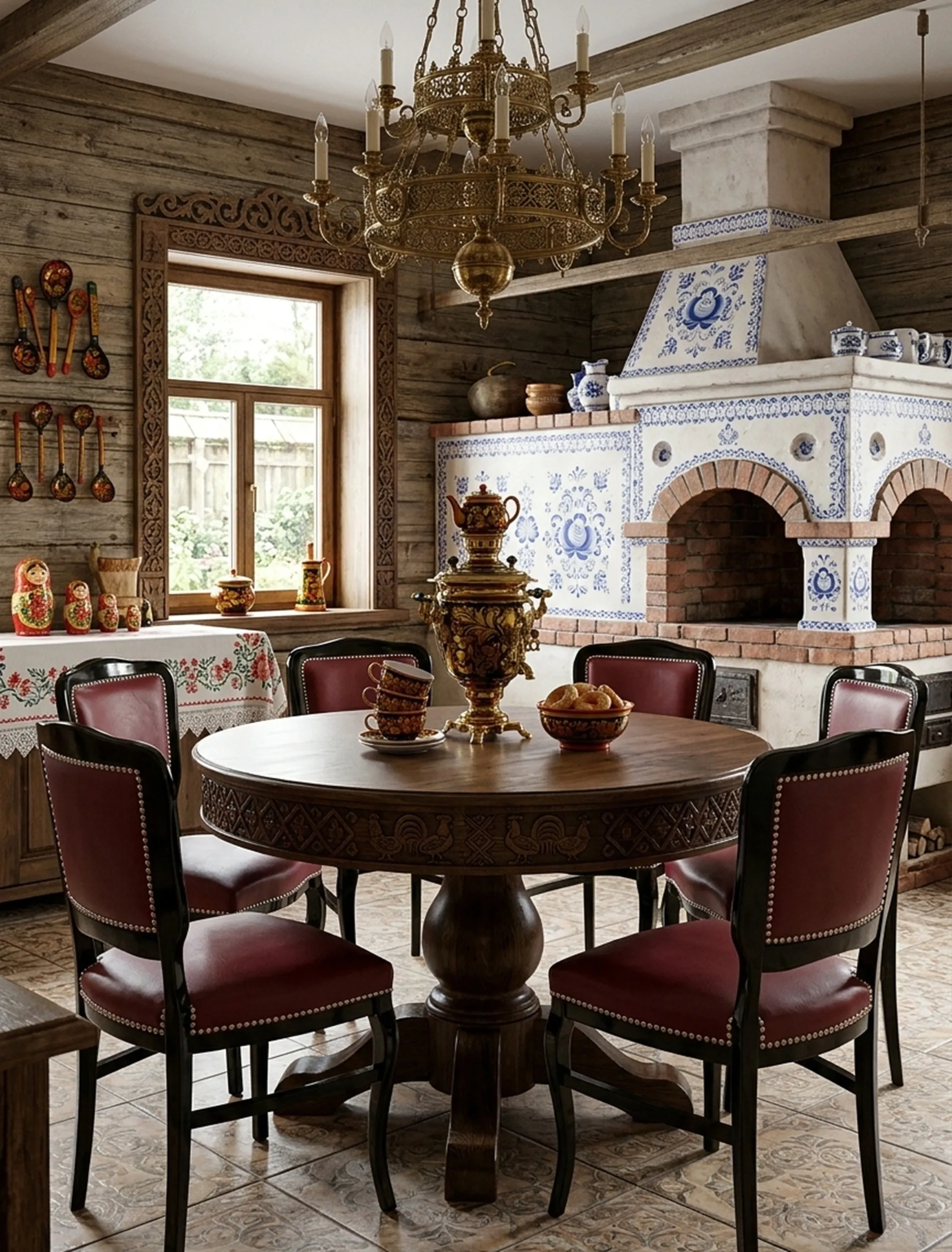 Rustic setting with 6 antique chairs ready for restoration