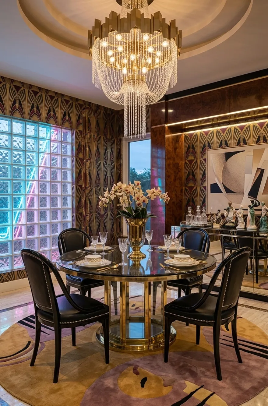 Cuatro sillas thonet antiguas dispuestas en una mesa elegante