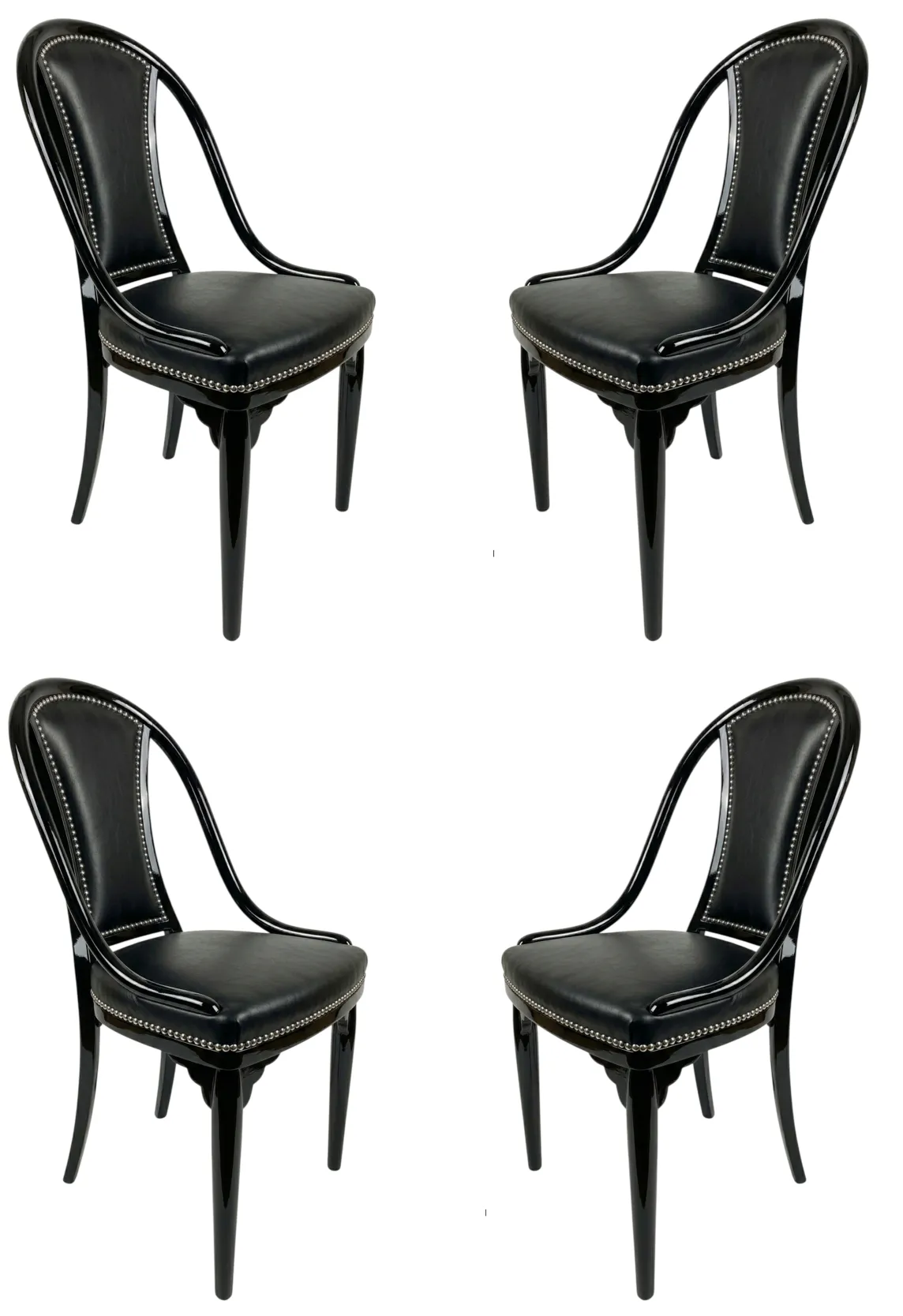 Ensemble de 4 chaises anciennes Thonet à restaurer, design élégant et classique, ambiance chaleureuse.