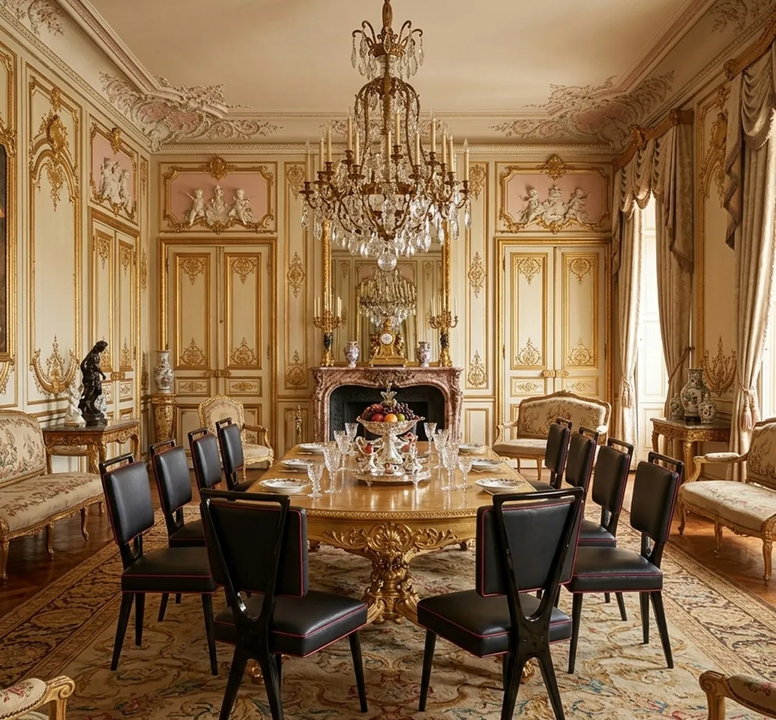 12 sillas antiguas para restaurar en un elegante comedor