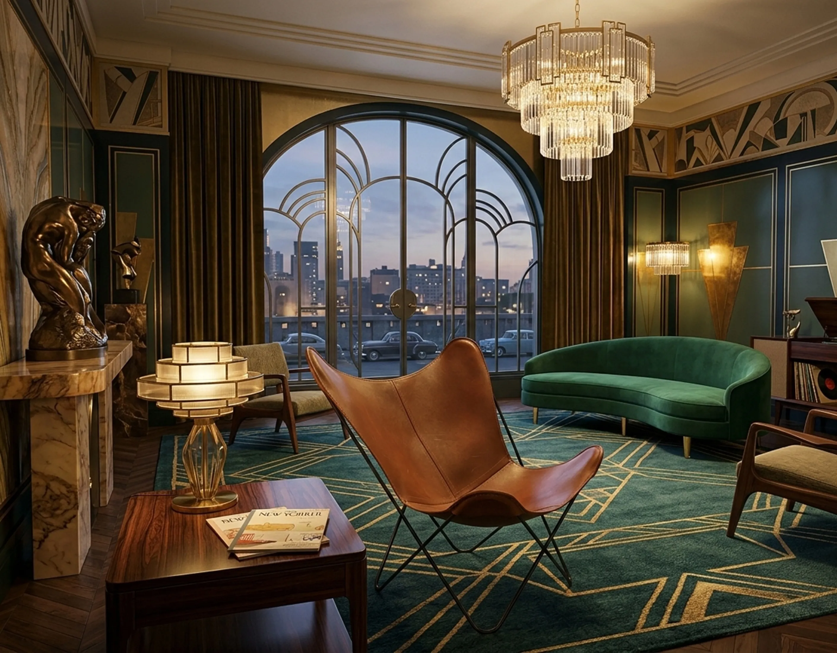 Poltrona BKF antiga em um ambiente sofisticado.