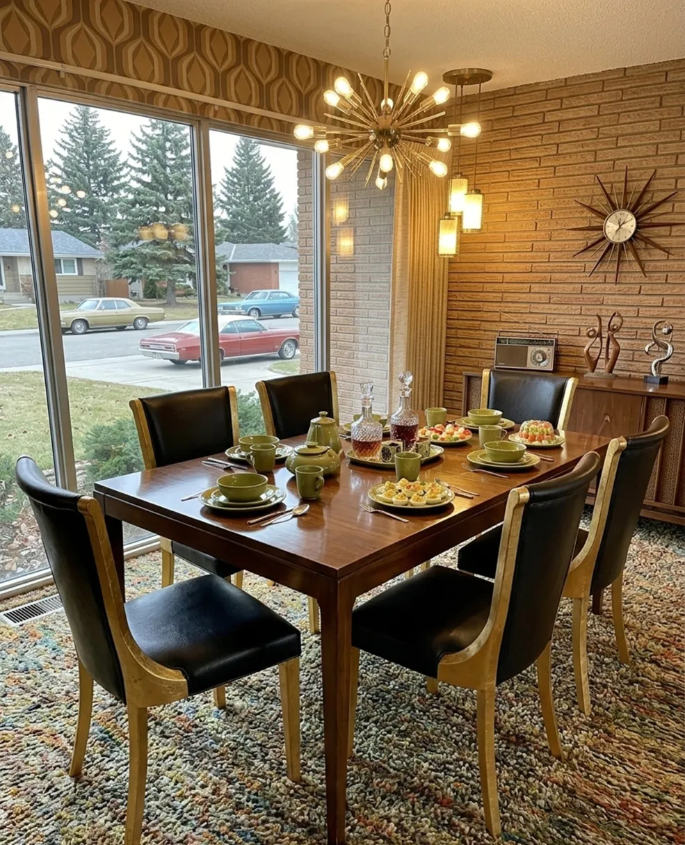 seis sillas antiguas para restaurar, mesa de comedor decorada