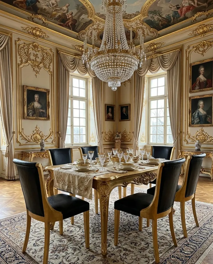 six antique chairs to restore in a luxurious environment