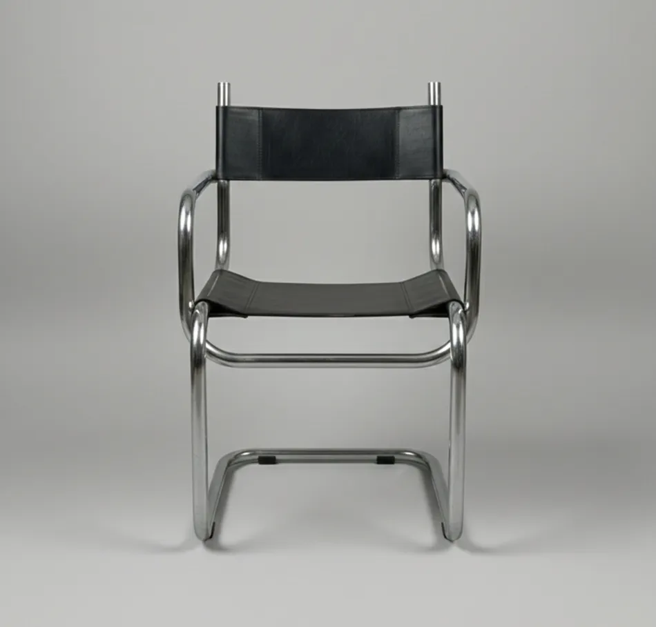 Four antique chairs with classic design on gray background