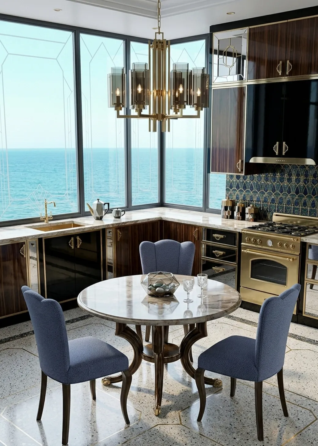 tre sedie antiche con cuscini in un ambiente moderno