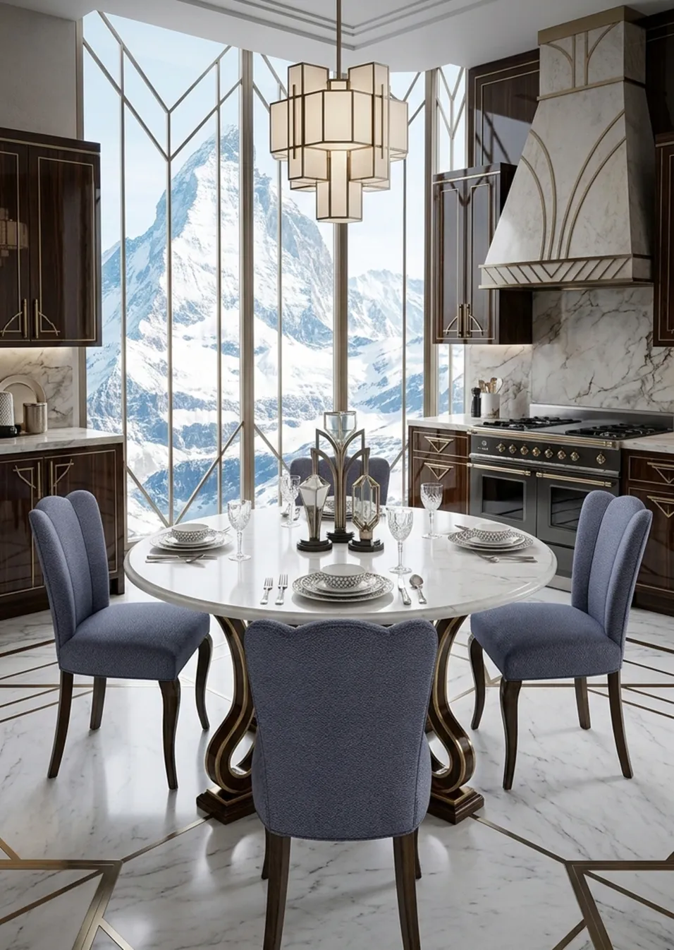 Three antique chairs in a stylish setting, ready for restoration.