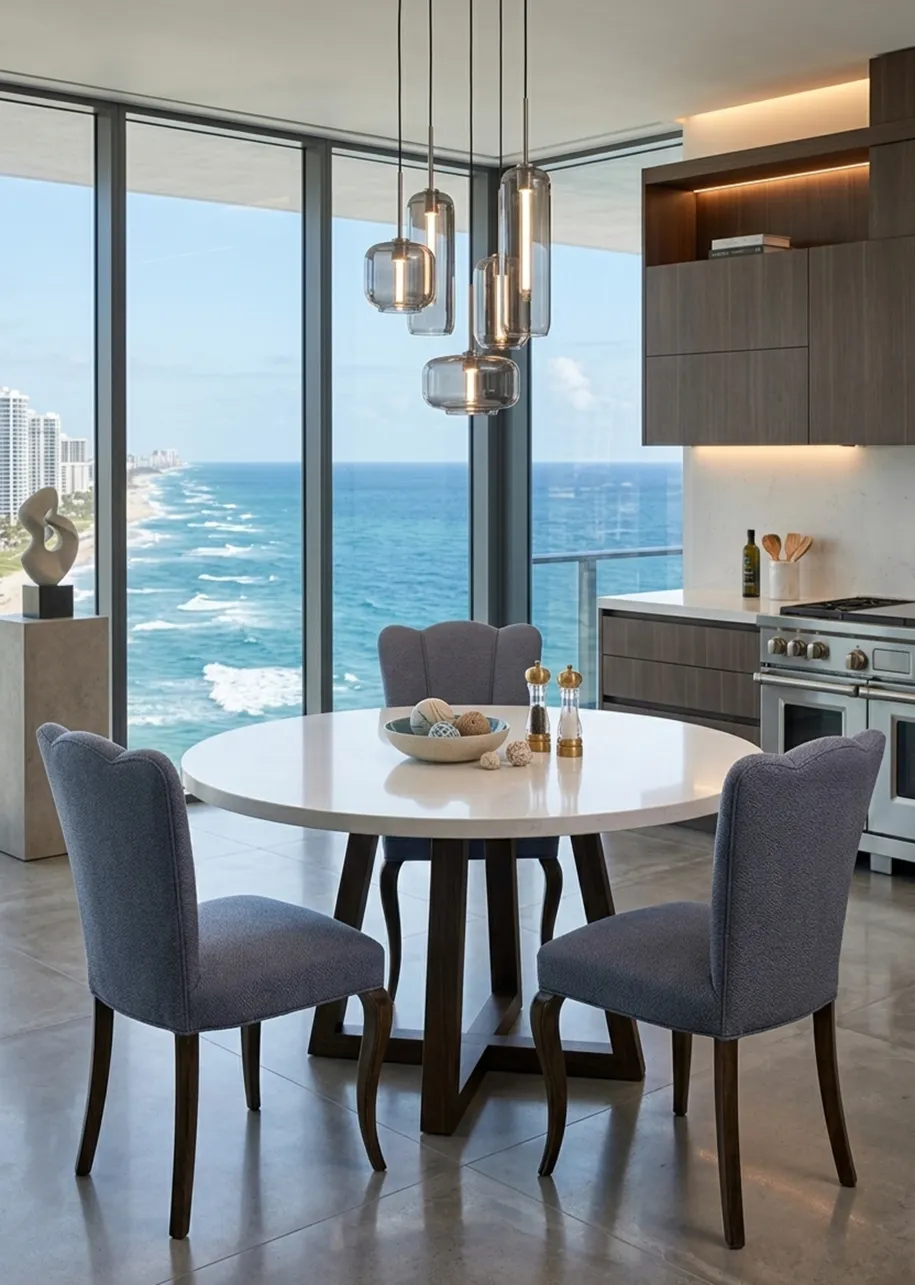 três cadeiras antigas com design clássico em um ambiente moderno