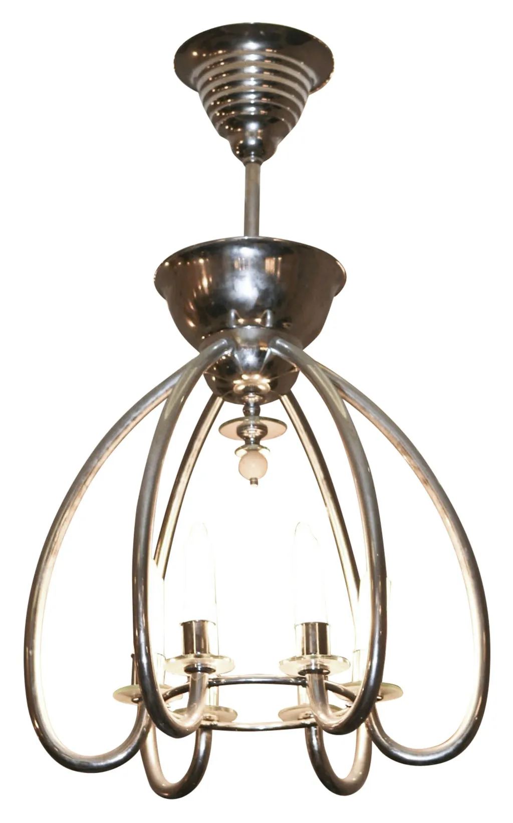 antique hanging lamp with contemporary design, three lights