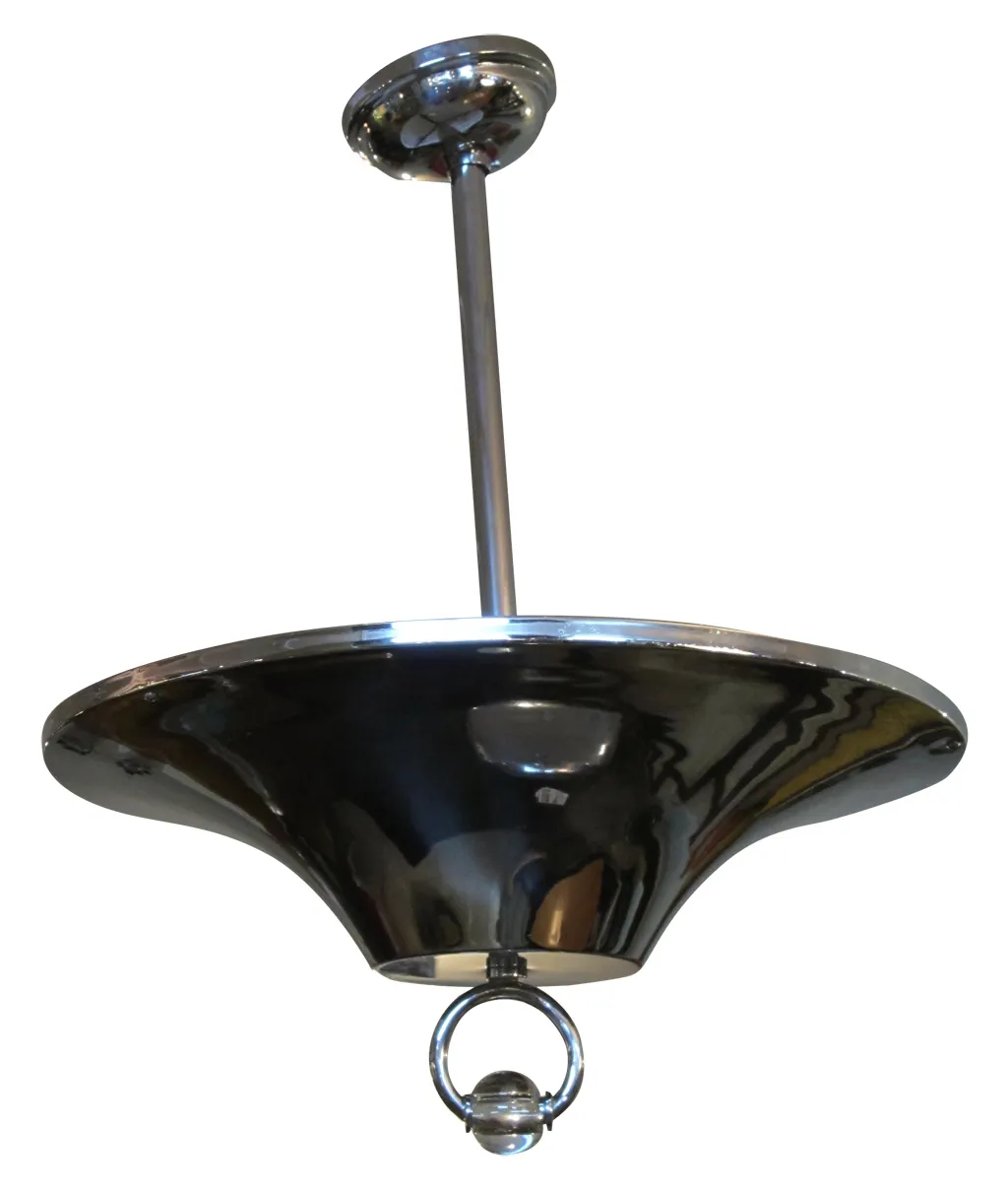 Luminária de teto antiga com design art deco preto