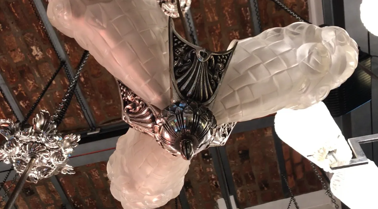 antique hanging lamp with degue design, decorative and elegant