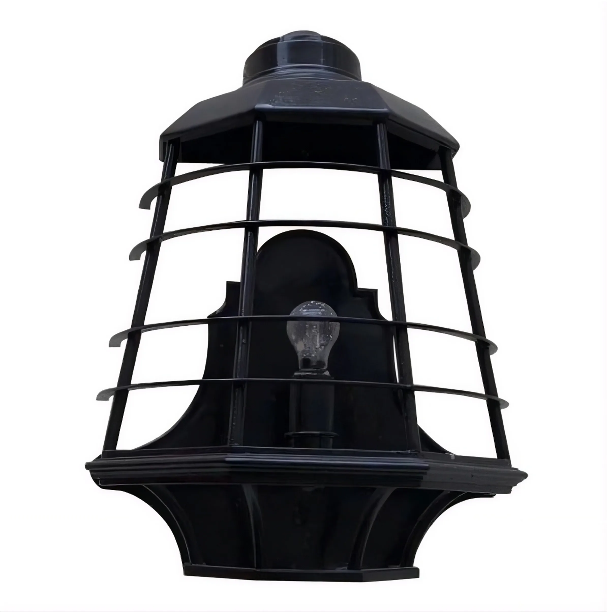 Arandela antiga de parede com bulbo de luz visível, design clássico.