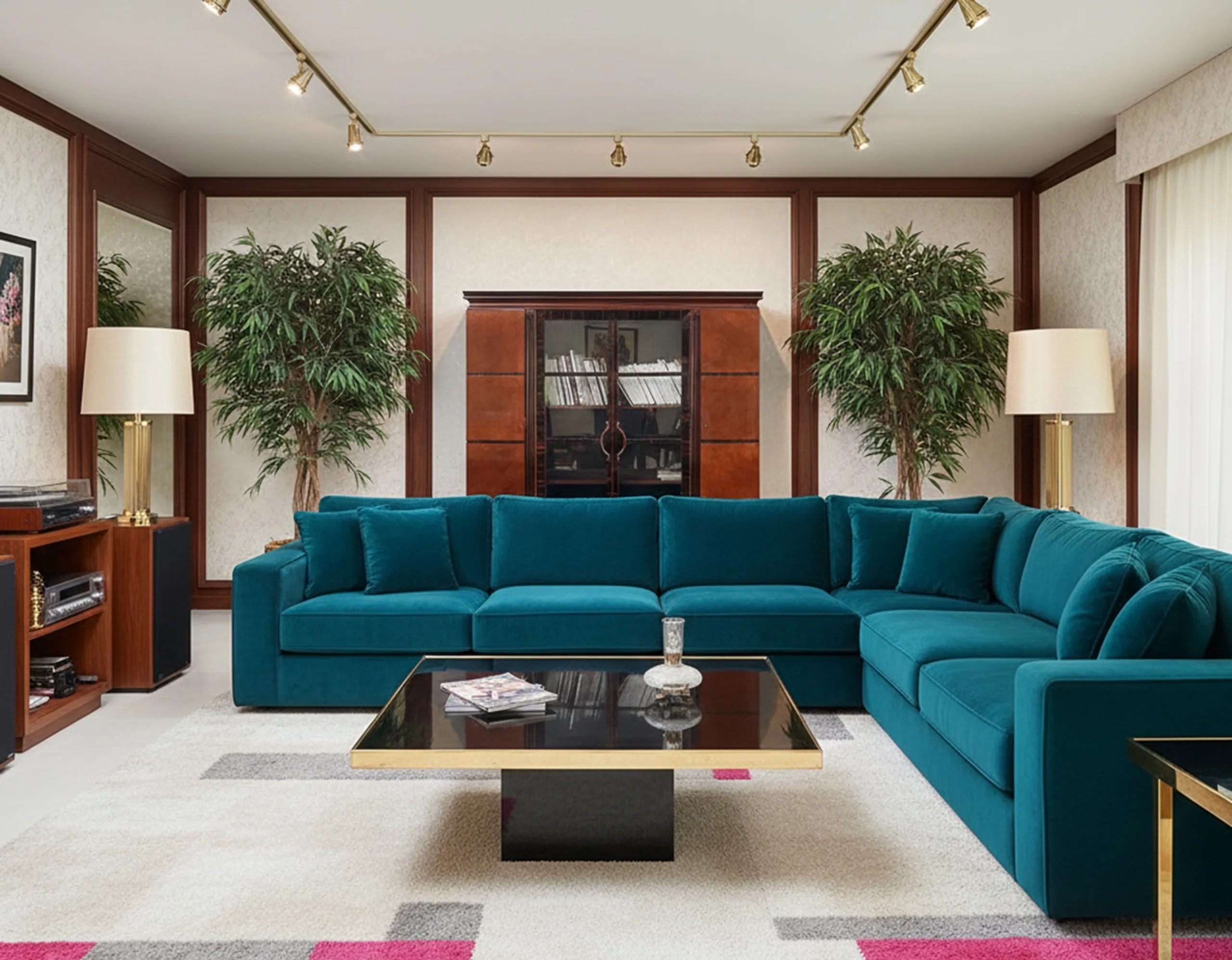 libreria antica con ripiani e decorazioni eleganti