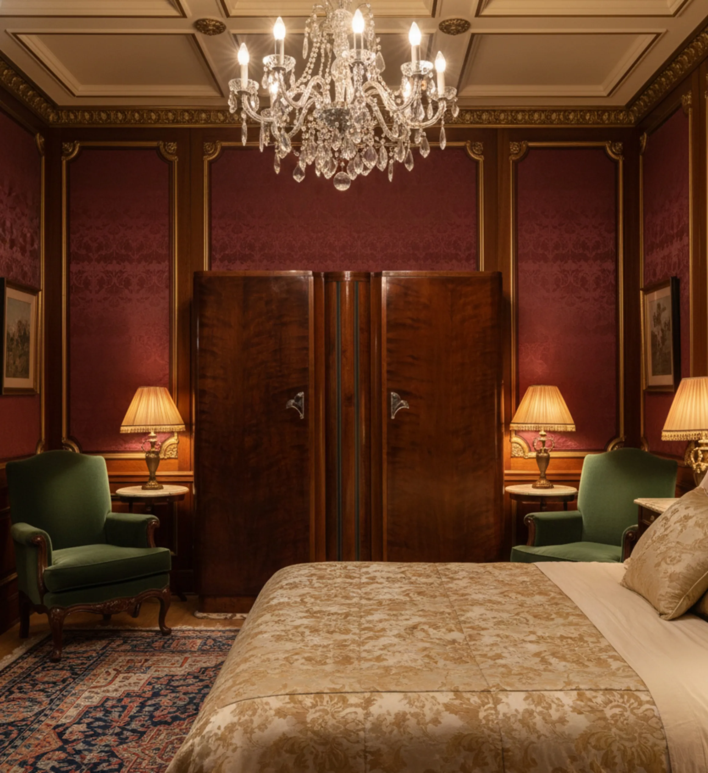 古董酒吧带灯的家具在优雅的环境中。