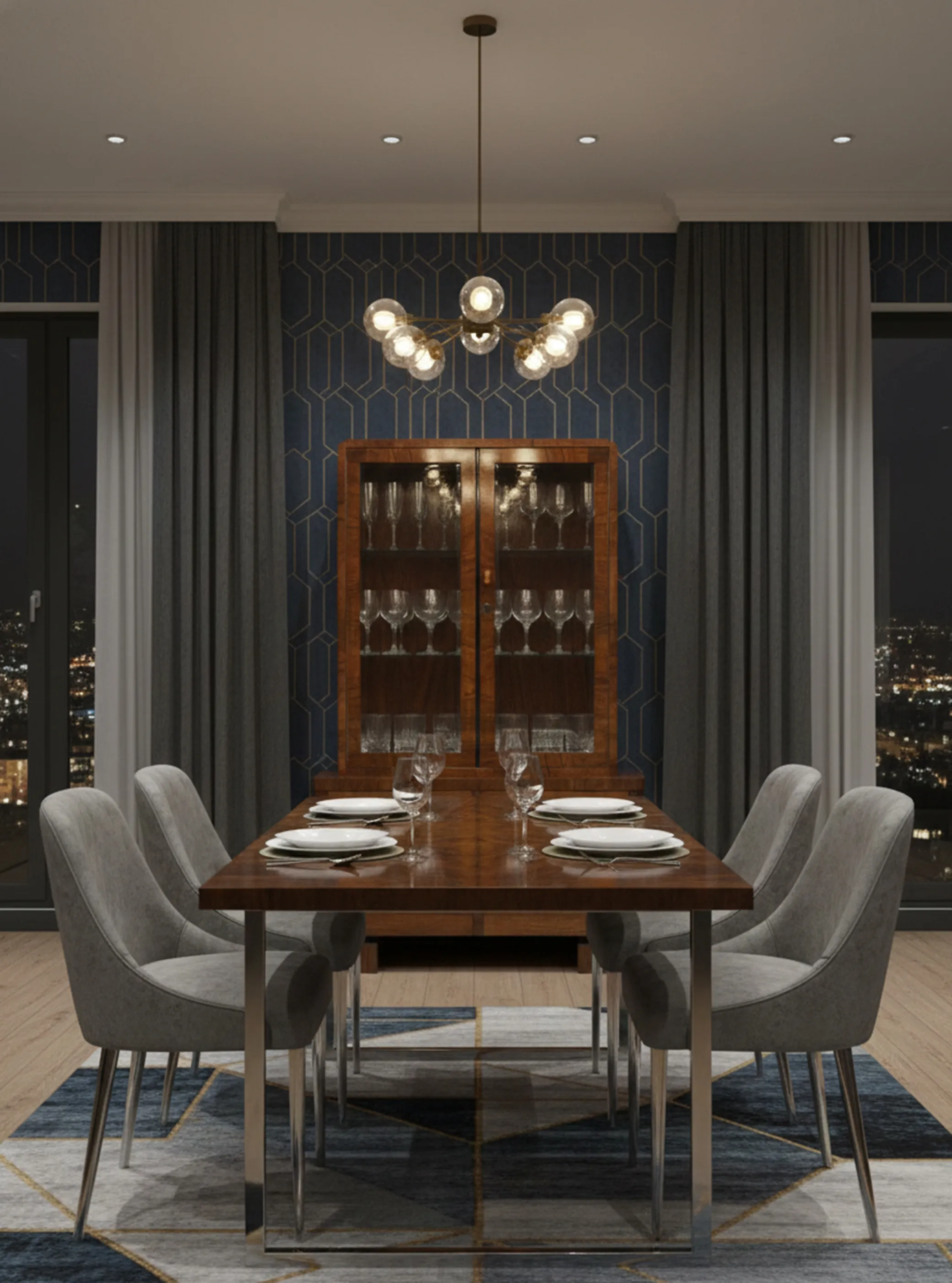 античный книжный шкаф из дерева со стеклом и светом