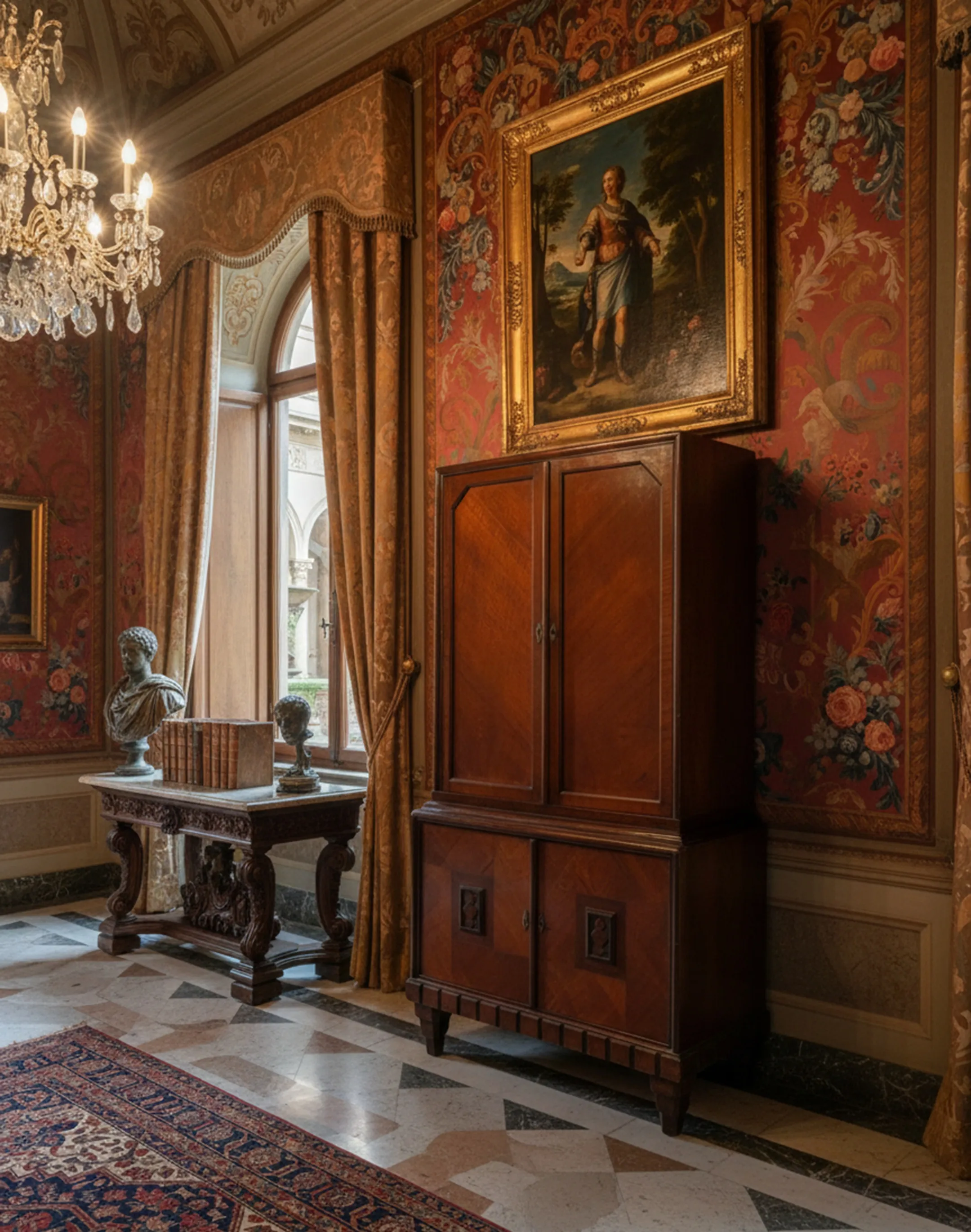 libreria antica classica in un ambiente elegante