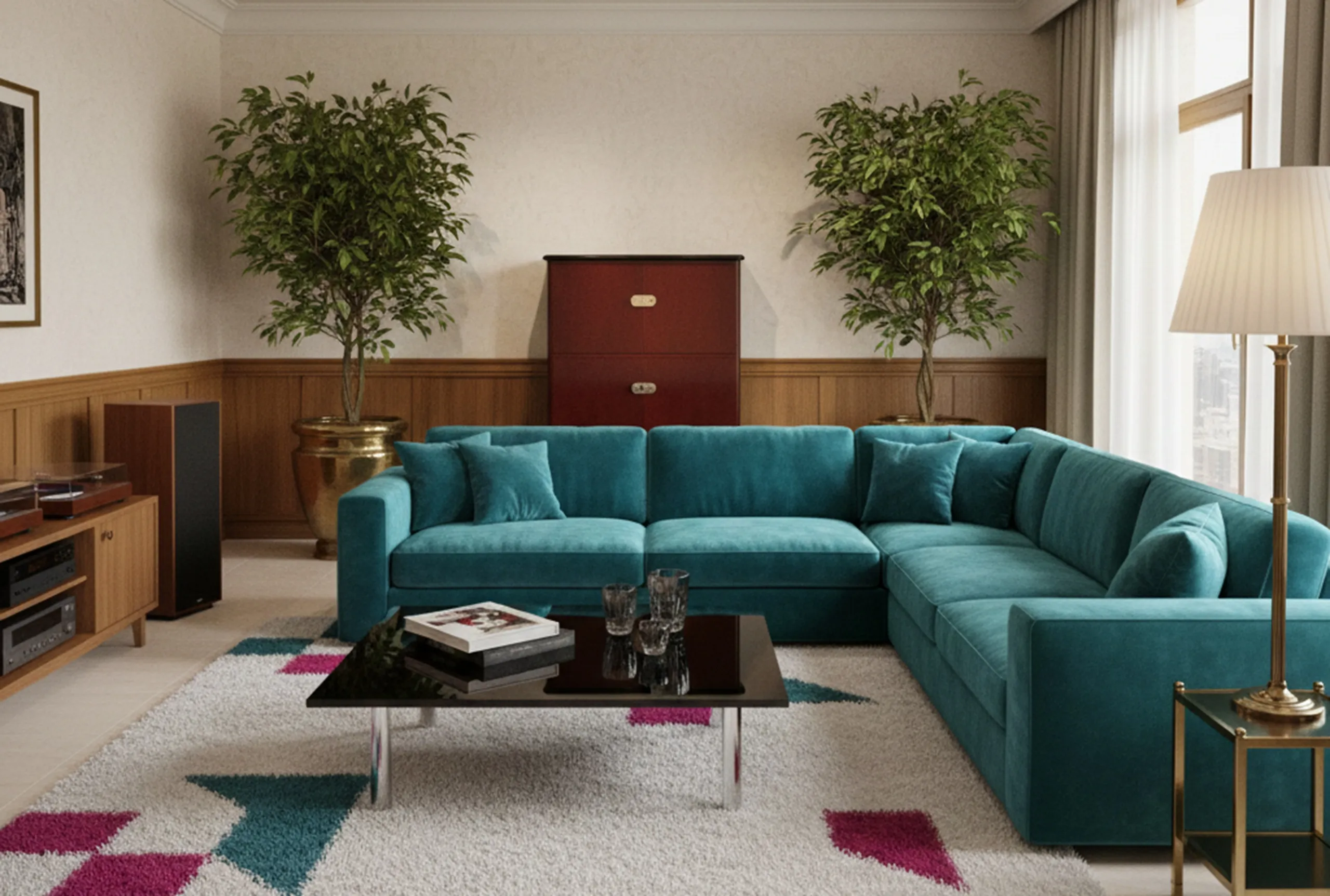 古老书架上摆放书籍与和谐装饰