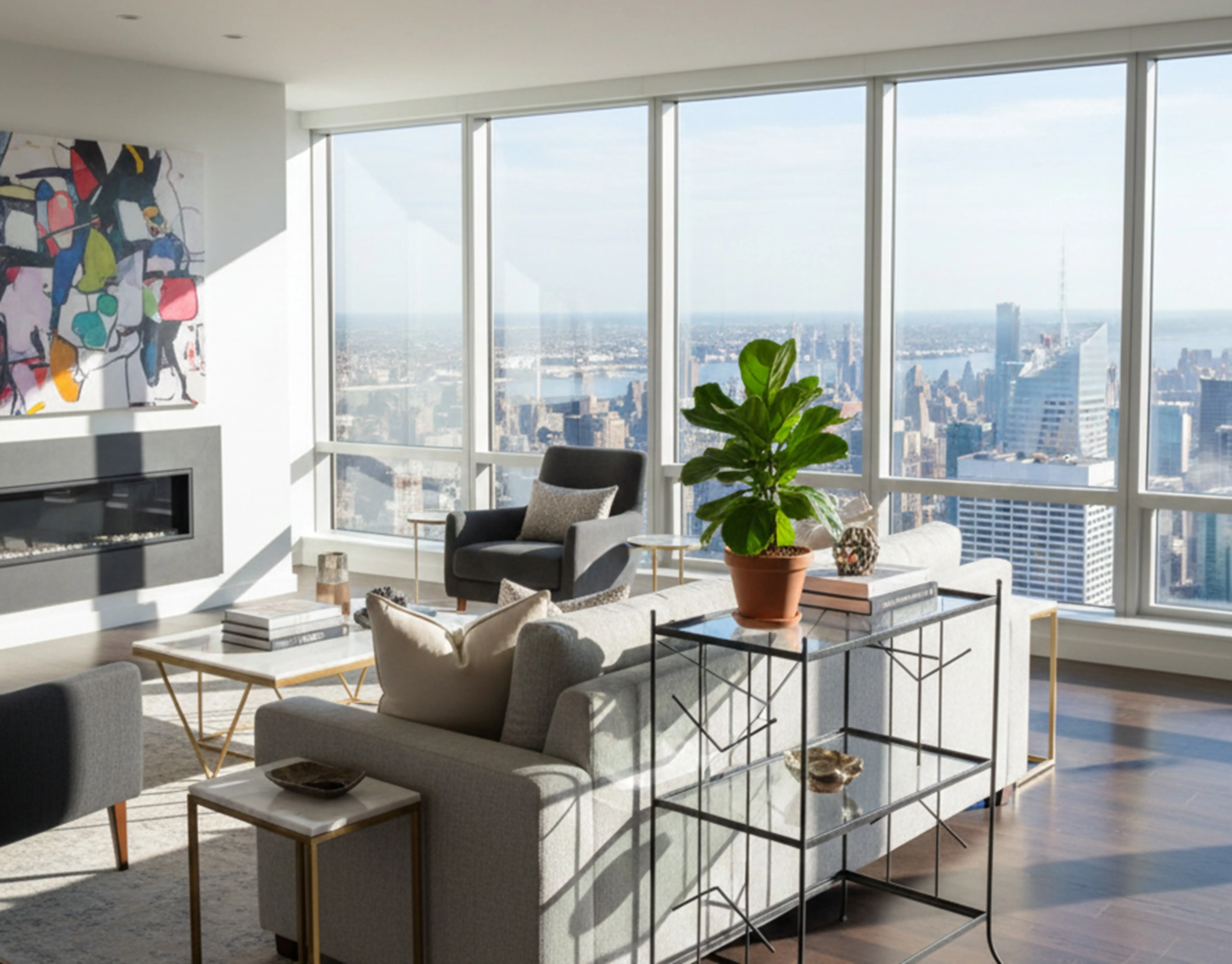 tavolino antico con design elegante in un soggiorno moderno