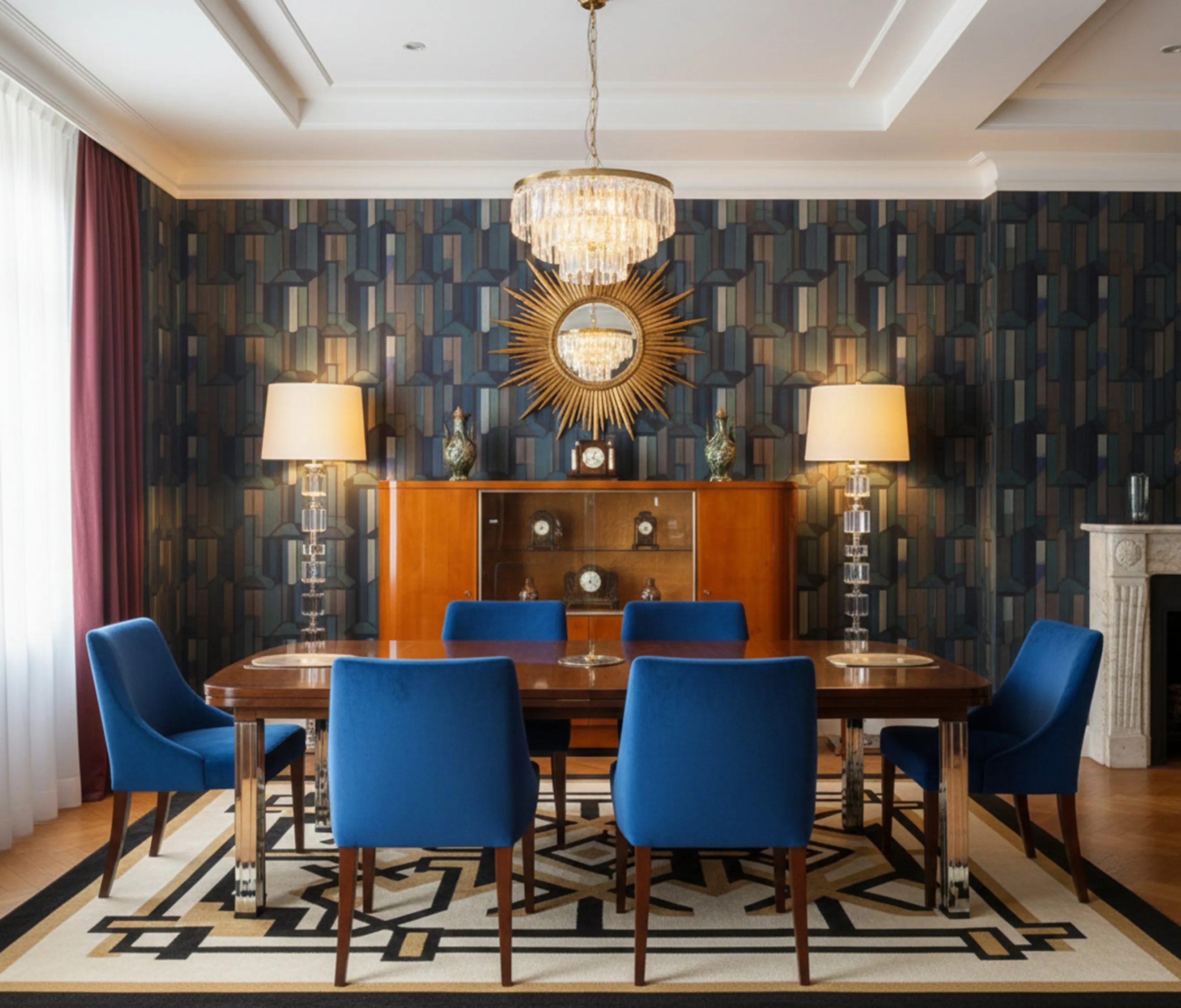 Antique bar in a classic style within an elegant and cozy setting.