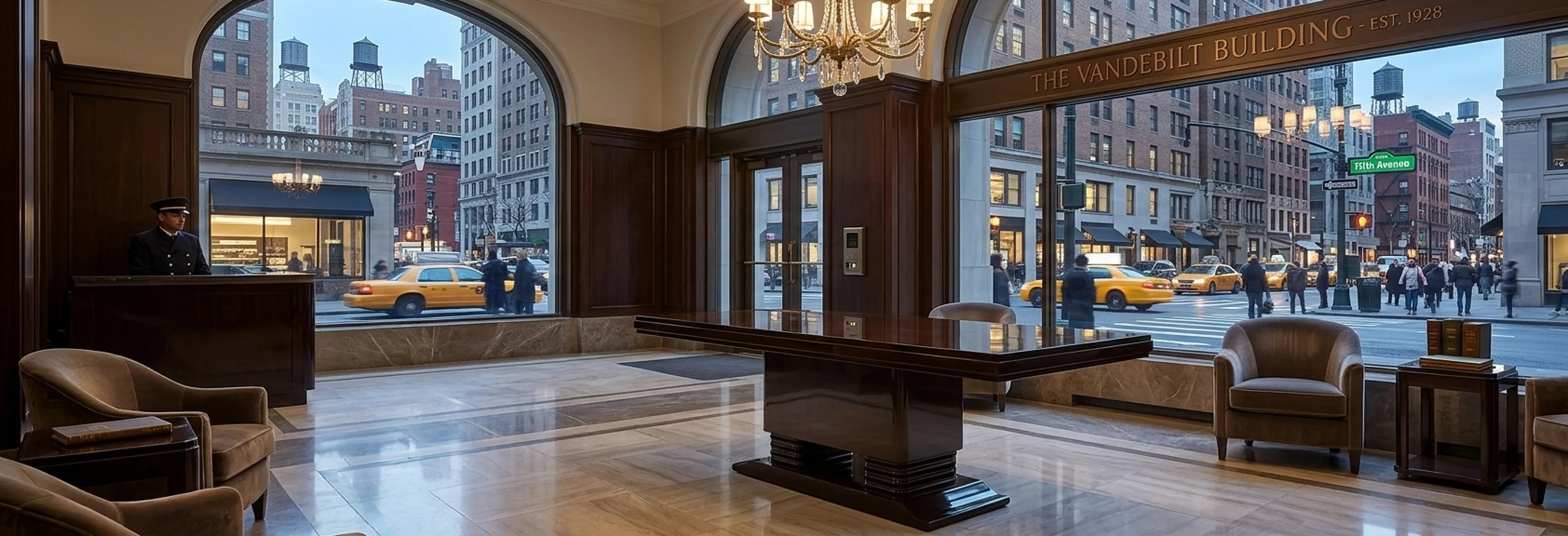 Antique dining table for ten people in a stylish setting.