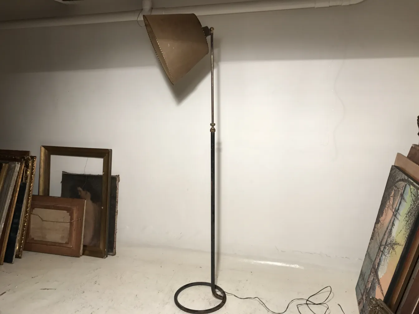 Antique floor lamp in Art Deco style in a setting