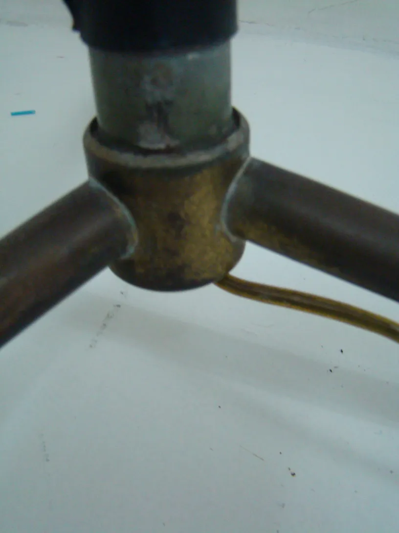 detail of an antique floor lamp base, art deco style