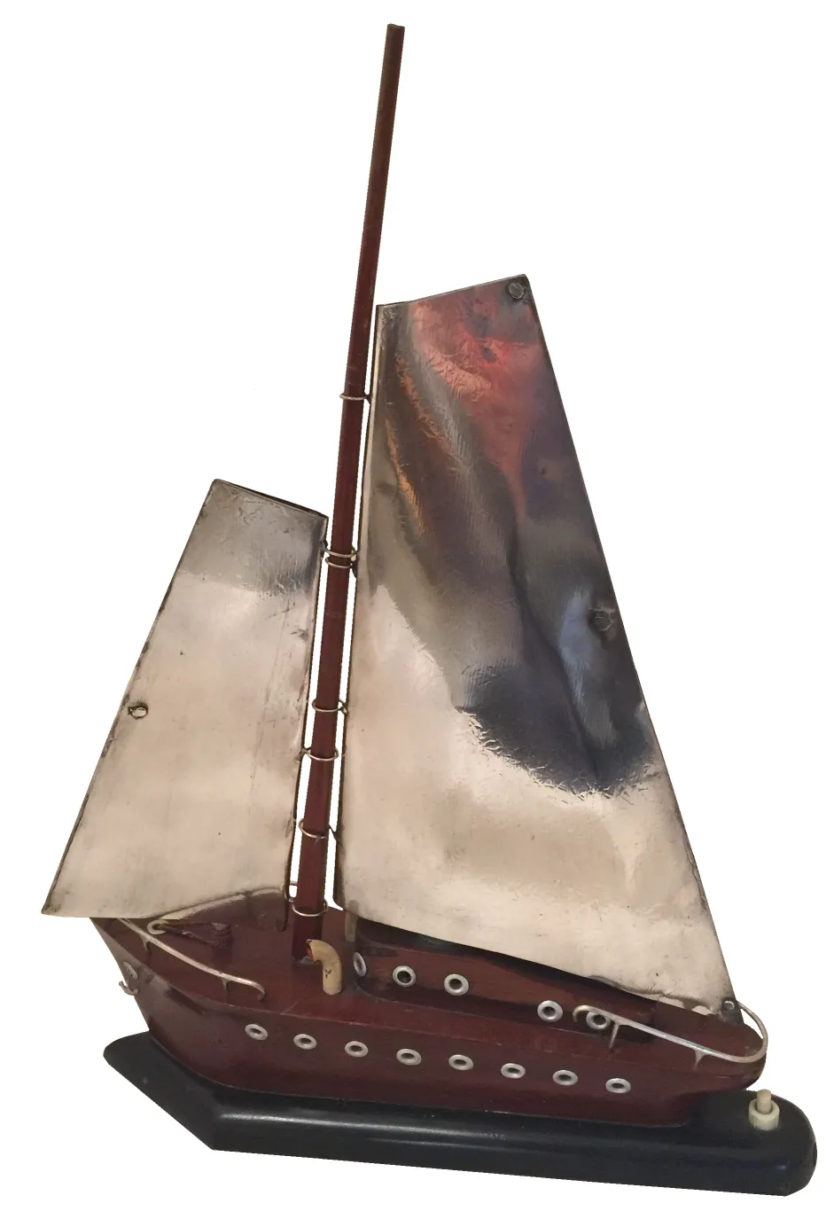 lampada da tavolo antica in stile art deco con vele