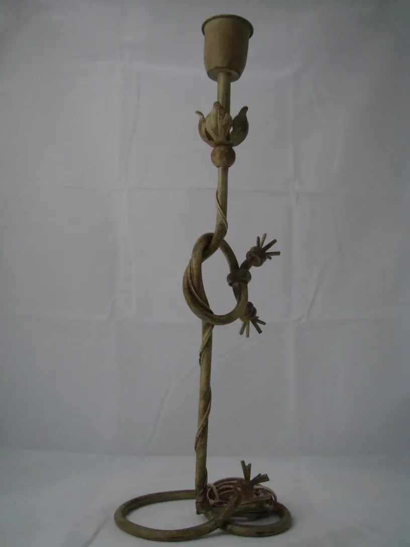 antique table lamp with artistic art deco design