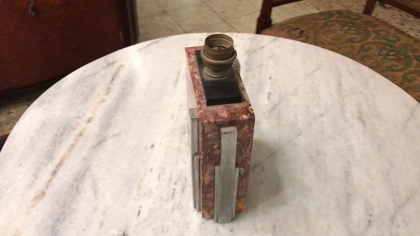 Antique art deco table lamp, decorative and elegant.