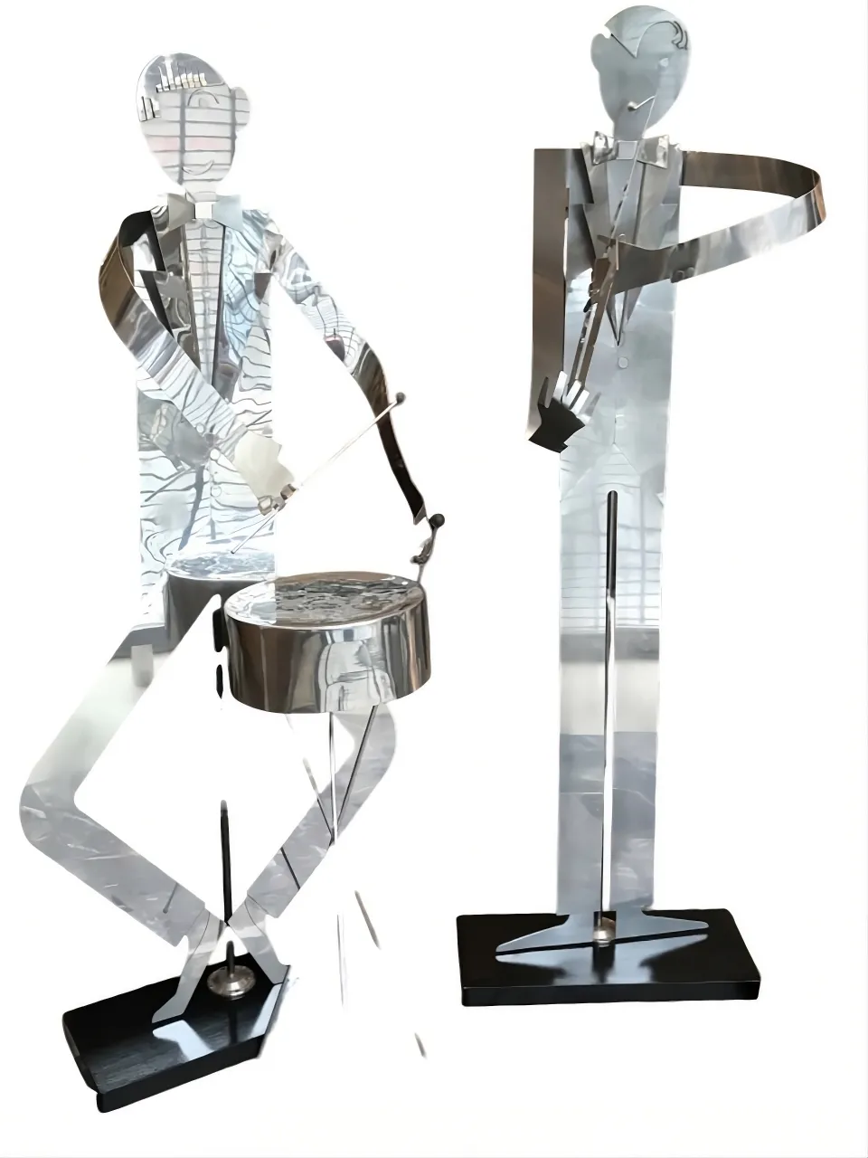 sculture antiche della band musicale del designer marcelo peña, figure musicali