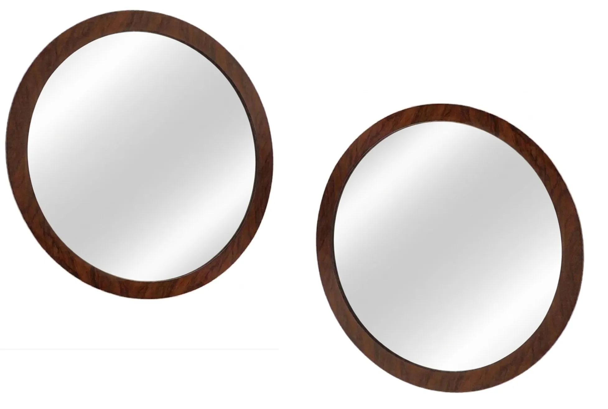 miroir ancien rond avec cadre décoratif, fond clair