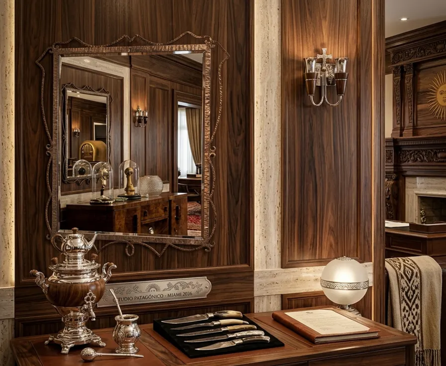 specchio antico decorativo in un ambiente elegante