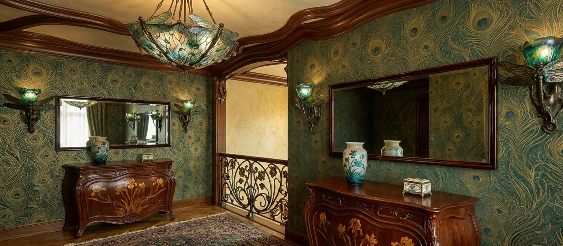 antique decorative mirror in an elegant setting