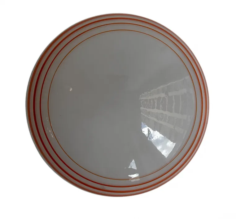 Three vintage ceiling lights with orange lines, decorative style