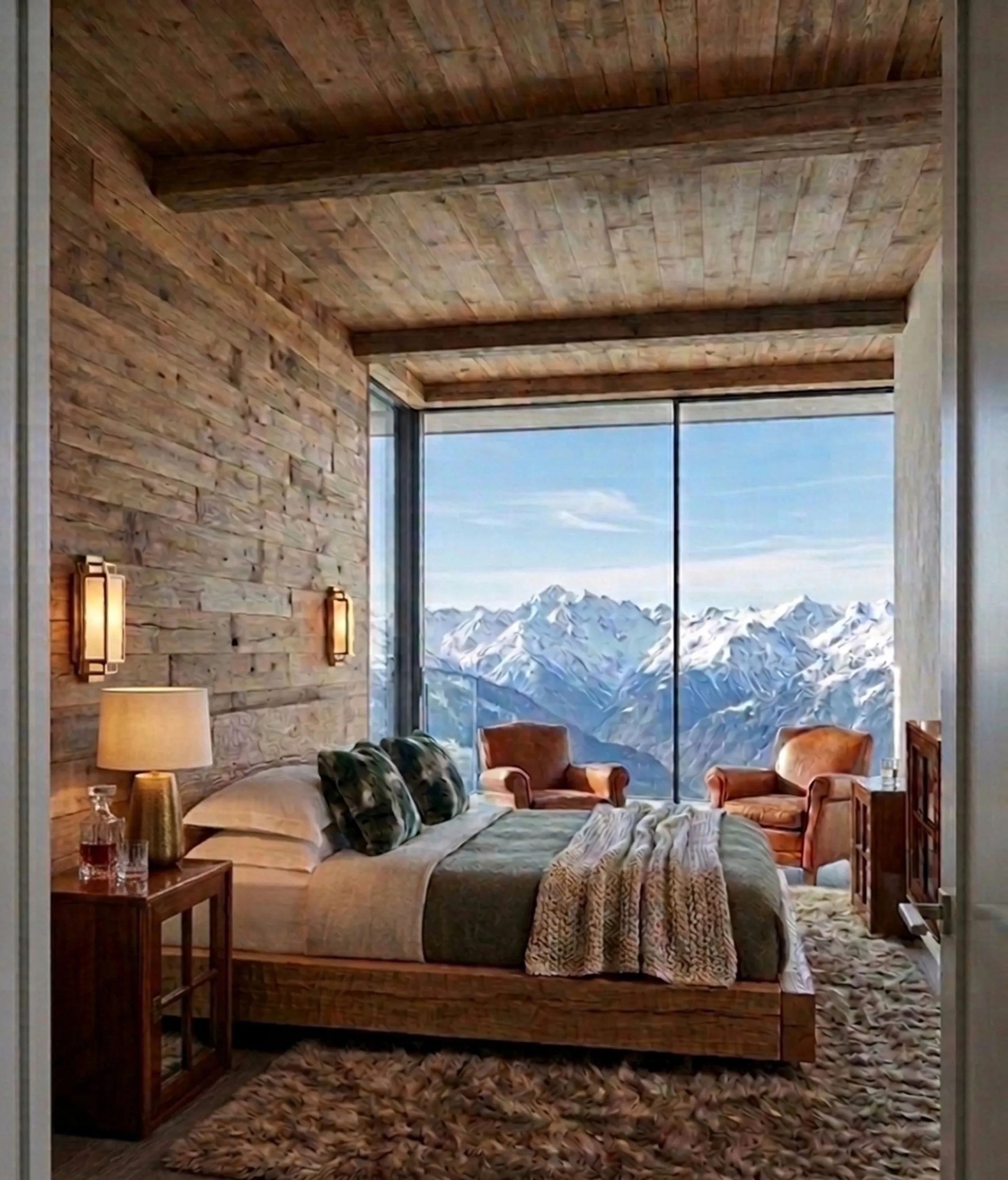 старинная прикроватная тумба рядом с классической кроватью в уютной обстановке.