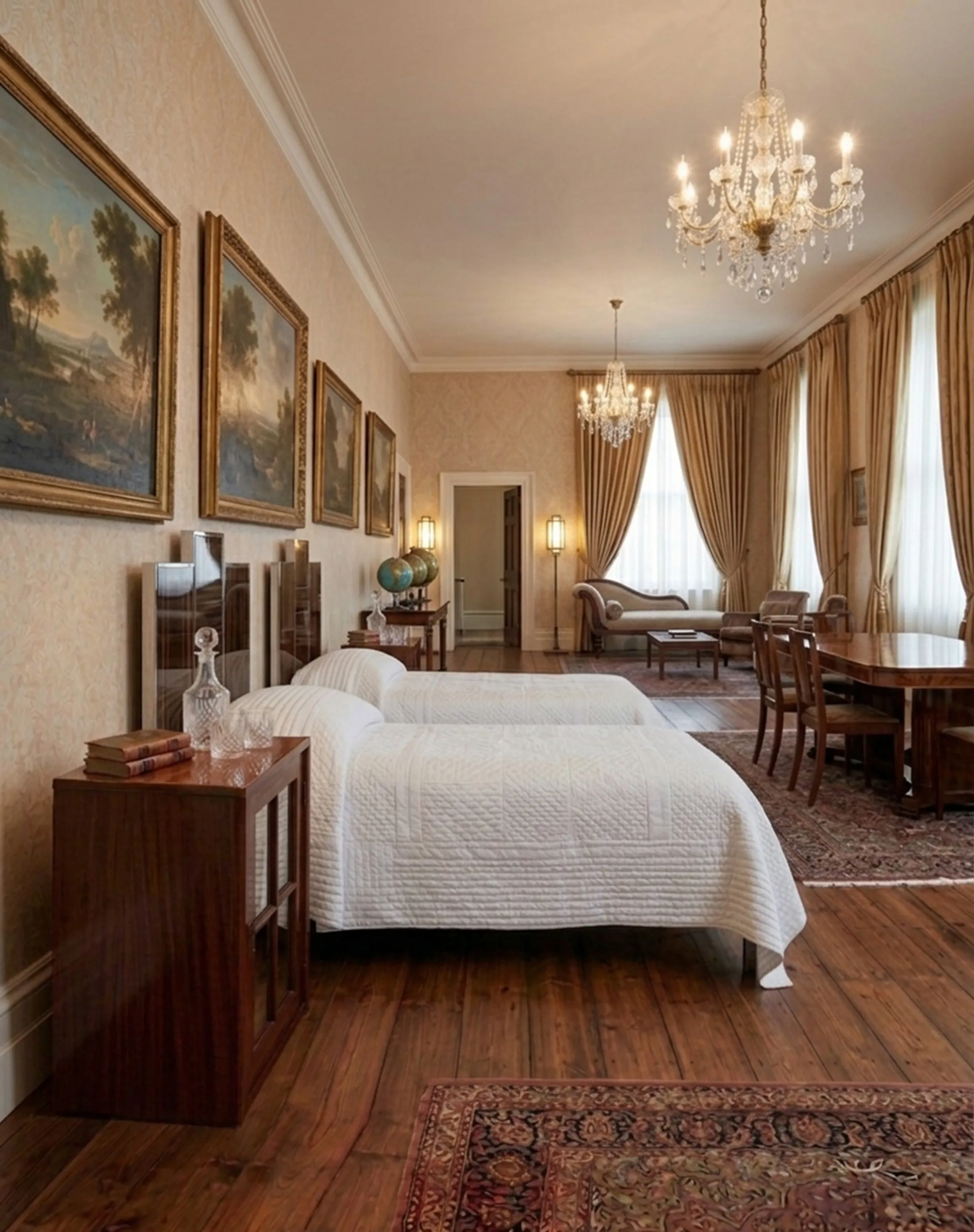 comodini antichi con decorazione classica in una camera elegante