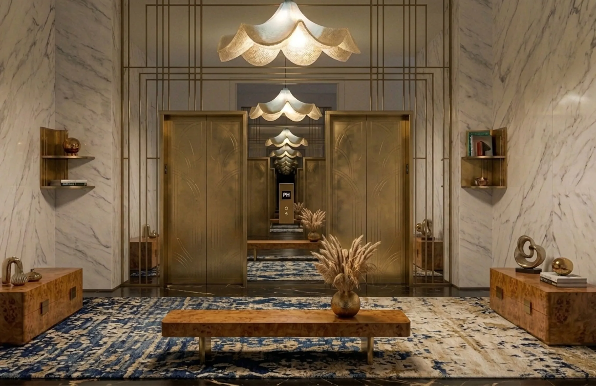 Lámpara de techo antigua con detalles decorativos en un ambiente elegante