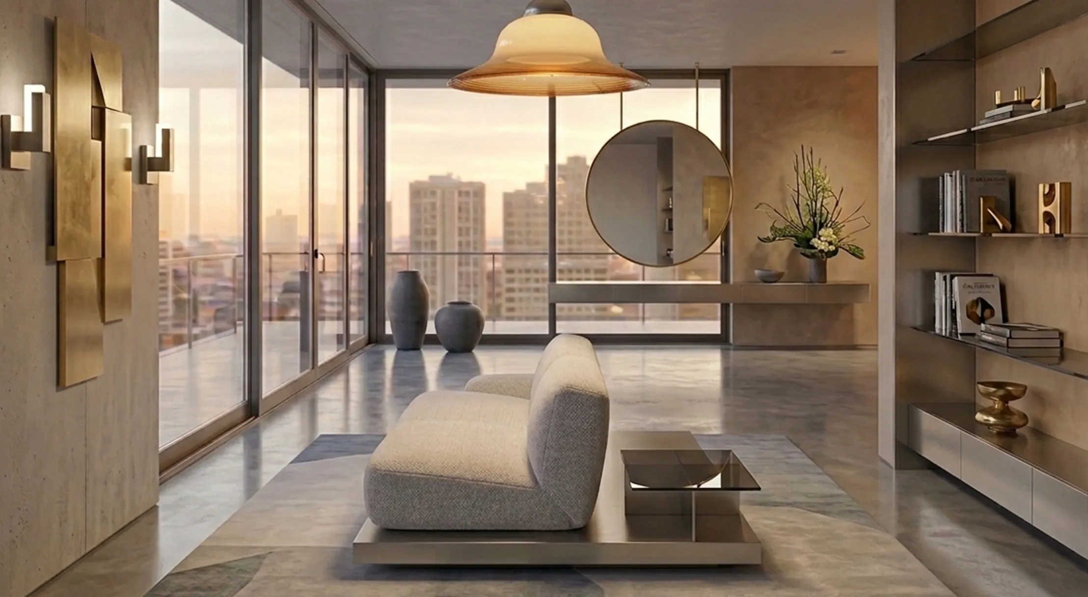 lustre antigo pendurado em uma sala moderna