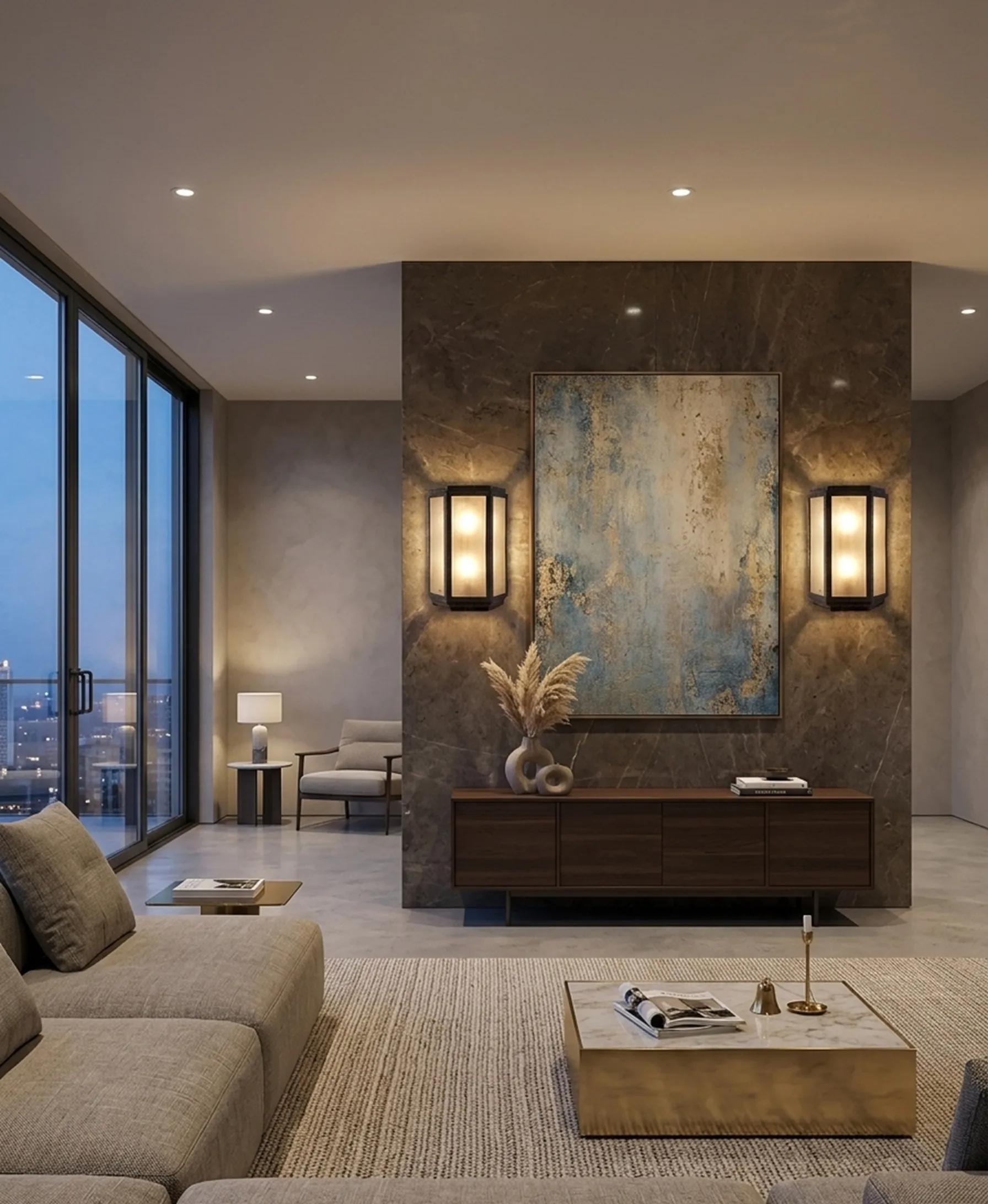 antique wall sconces emitting soft light