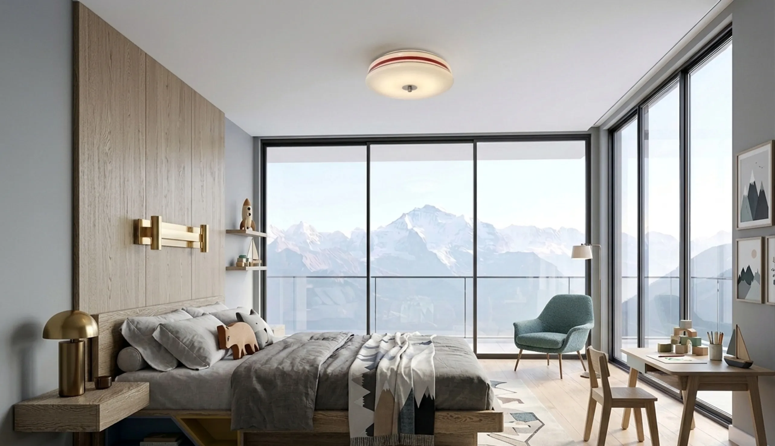 antique ceiling light with elegant design in modern room